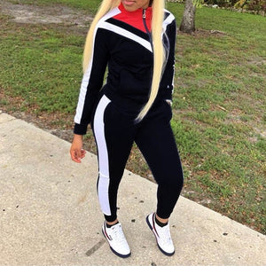 Open image in slideshow, Women Sportswear Casual Long Sleeve Tracksuit - fashionapparelshop.com
