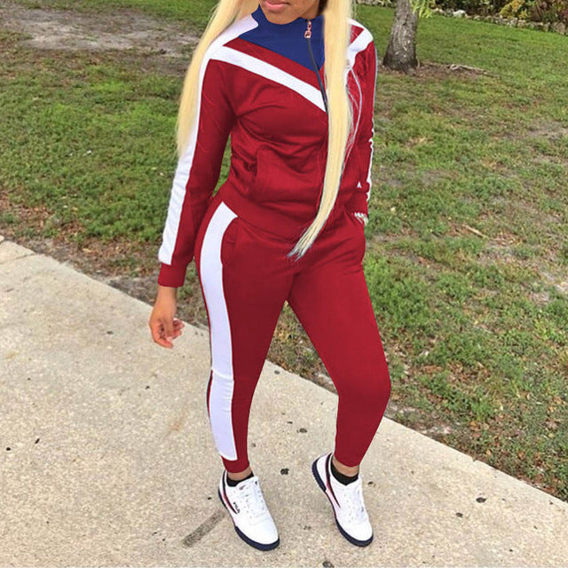 Women Sportswear Casual Long Sleeve Tracksuit - fashionapparelshop.com